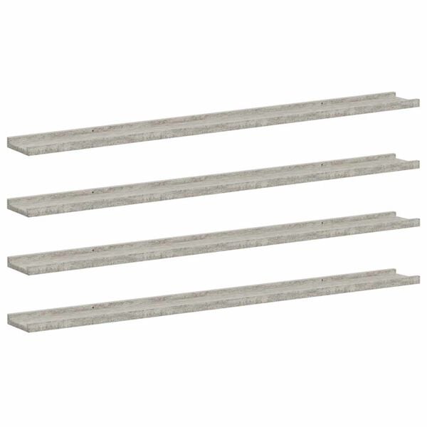 vidaXL Wall Shelves 4 pcs Concrete Grey 115x9x3 cm