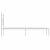vidaXL Metal Bed Frame without Mattress with Headboard White 75x190cm