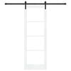 vidaXL Sliding Door ORKDAL White and Black 73.5 x 211 cm