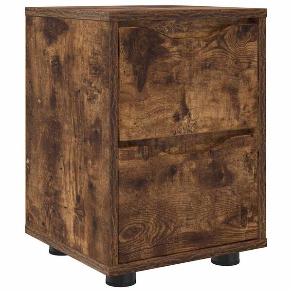 vidaXL Bedside Table Smoked Oak 30.5 x 30 x 43 cm Engineered Wood