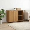 vidaXL Rolling Cabinet Honey Brown 100 x 39 x 65.5 cm Solid Pine Wood