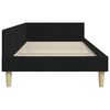 vidaXL Corner Bed Frame with Headboard Black 100 x 200 cm Fabric