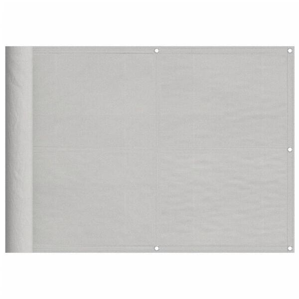vidaXL Balcony Screen Light Grey 75x1000 cm 100% Polyester Oxford