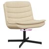 vidaXL Swivel Chair Cream 63 x 75 x 76 cm Fabric