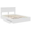 vidaXL Storage Bed with Headboard White 140 x 190 cm Engineered Wood