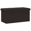 vidaXL Foldable Storage Bench Brown 180 kg 80 L 77 x 38 x 38 cm PVC