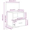 vidaXL Bedside Cabinet 2 pcs Old Wood 50 x 32.5 x 80cm Engineered Wood