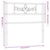 vidaXL Metal Replace Headboard White 80 cm