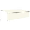 vidaXL Manual Retractable Awning with Blind 5x3m Cream