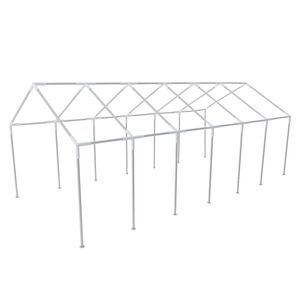 vidaXL Gazebo Frame | Silver | Steel | Large | Sturdy | Gazebo Frame