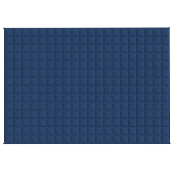 vidaXL Weighted Blanket Blue 138x200 cm Single 10 kg Fabric