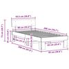 vidaXL Bed Frame with Headboard Natural 90 x 200 cm Solid Pine Wood