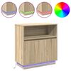 vidaXL LED Sideboard Sonoma Oak 71 x 34.5 x 75 cm Engineered Wood