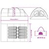 vidaXL Tunnel Tent with Roof with Storage Blue 710 x 460 x 245 cm
