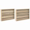 vidaXL Magazine Rack 2 pcs Sonoma Oak 100 x 12 x 70 cm Engineered Wood