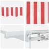 vidaXL Retractable Awning Retractable Red and White 600 x 350 cm