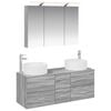 vidaXL Bathroom Furniture Set 4 pcs Grey Sonoma