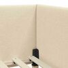 vidaXL Corner Bed Frame with Headboard Cream 90 cm x 190 cm Velvet