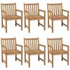 vidaXL 7 Piece Garden Dining Set 150x90 cm Solid Teak Wood