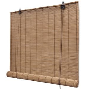 vidaXL Brown Bamboo Roller Blinds 80 x 160 cm