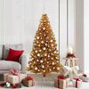 vidaXL Christmas Tree with 300 LEDs with Stand Gold 180 cm PET