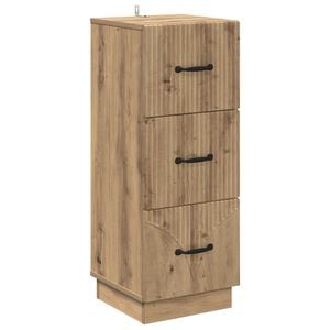 vidaXL Drawer Cabinet 33 x 34.5 x 87 cm Engineered Wood Artisan Oak