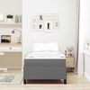 vidaXL Bed Frame with Mattress Light Grey 90 x 190 cm Fabric