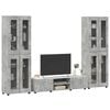 vidaXL TV Cabinet Set with Drawer FLORIN Concrete Grey Engineered Wood