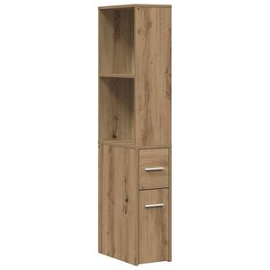 vidaXL Narrow Bathroom Cupboard with Wheels Artisian Oak Engineered Wood