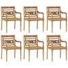 vidaXL 7 Piece Garden Dining Set Solid Wood Teak