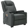 vidaXL Stand up Massage Chair Grey Faux Leather