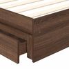 vidaXL Storage Bed with Drawer Brown Oak 100 x 200 cm Engineered Wood