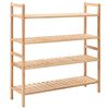 vidaXL Shoe Rack Solid Walnut Wood 69x26x81 cm