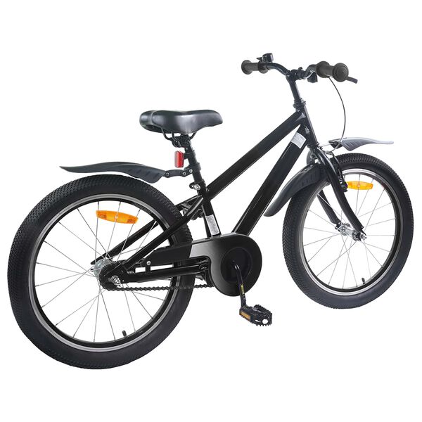 vidaXL Kids Bike 22'' for 7-12 Years Old Black