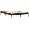 vidaXL Bed Frame without Mattress Black 140x200 cm