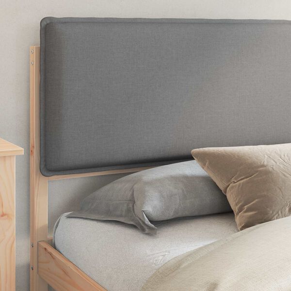vidaXL Bed Frame with Upholstered Headboard Light Grey 180 x 200 cm
