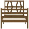 vidaXL Bed Frame without Mattress Honey Brown Single Solid Wood