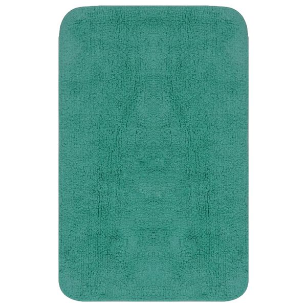 vidaXL Bathroom Mat Set 2 Pieces Fabric Turquoise