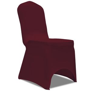 vidaXL 100 pcs Stretch Chair Covers Bordeaux