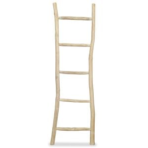 vidaXL Towel Ladder with 5 Rungs Teak 45x150 cm Natural
