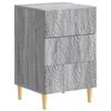 vidaXL Bedside Table Grey Sonoma 43 x 39.5 x 66.5 cm Engineered Wood