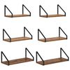 vidaXL Wall Shelves 6 pcs Old Wood 40 x 16 x 15.5 cm