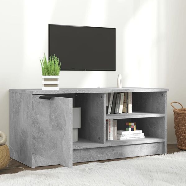 vidaXL TV Cabinet Concrete Grey 80x35x36.5 cm Engineered Wood
