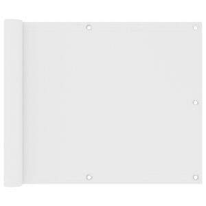 vidaXL Balcony Screen White 75x300 cm Oxford Fabric