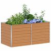 vidaXL Garden Raised Bed 160x80x77 cm Galvanized Steel Silver