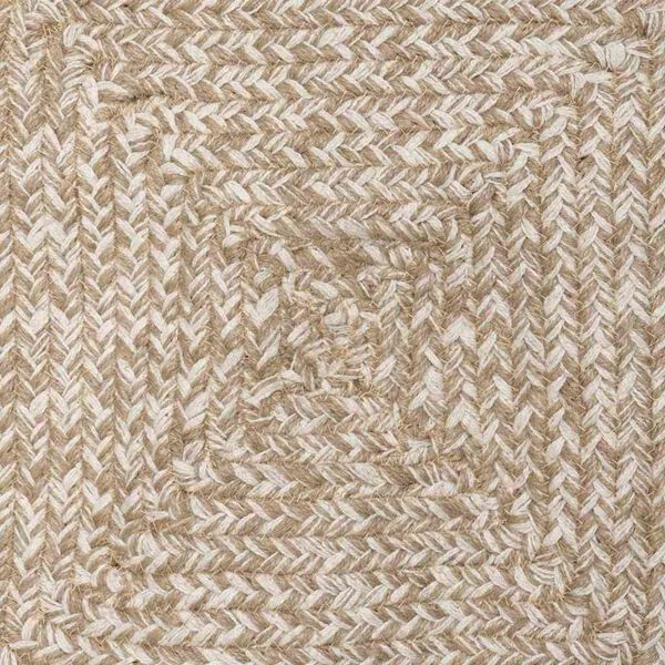 vidaXL Area Rugs Square Natural and White 160 x 160 cm Jute