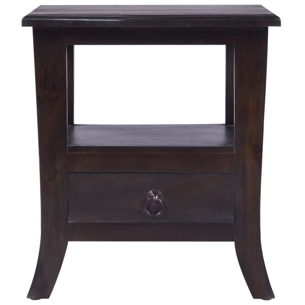 vidaXL Bedside Cabinet Light Black 40x40x45 cm Solid Wood Mahogany