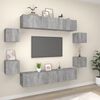 vidaXL 8 Piece TV Cabinet Set Grey Sonoma Engineered Wood