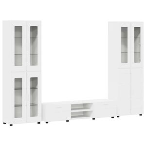 vidaXL TV Cabinet Set FLORIN 3 pcs White Engineered Wood
