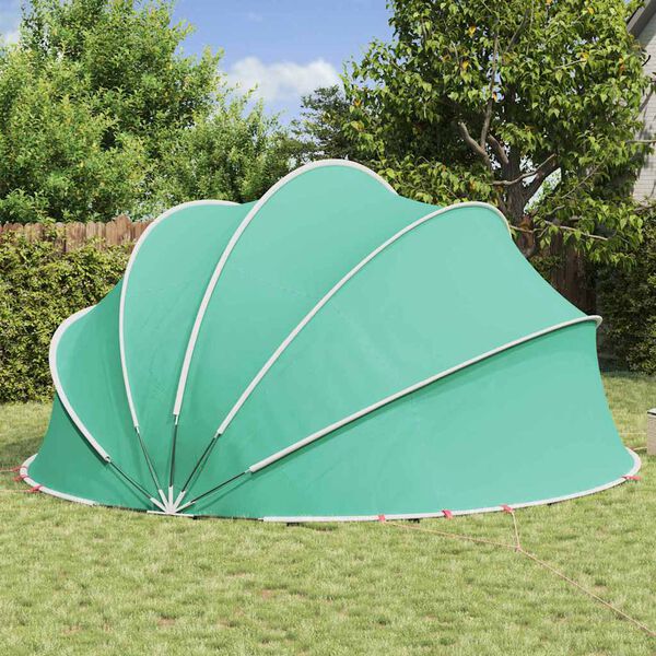 vidaXL Pool Dome Folding Manual Green 546 x 516 x 250 cm